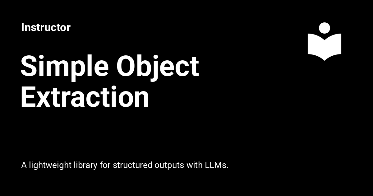 Simple Object Extraction - Instructor